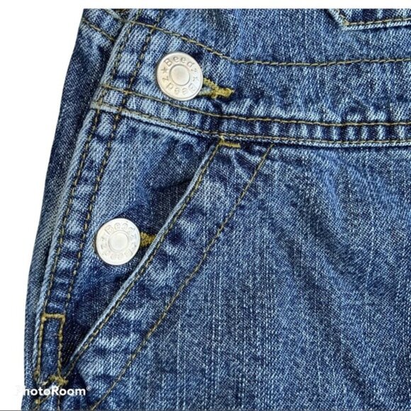 Beedz Bib Overalls Denim Long Pant Youth Medium Wash Adjustable Straps Size 5 - Picture 9 of 15